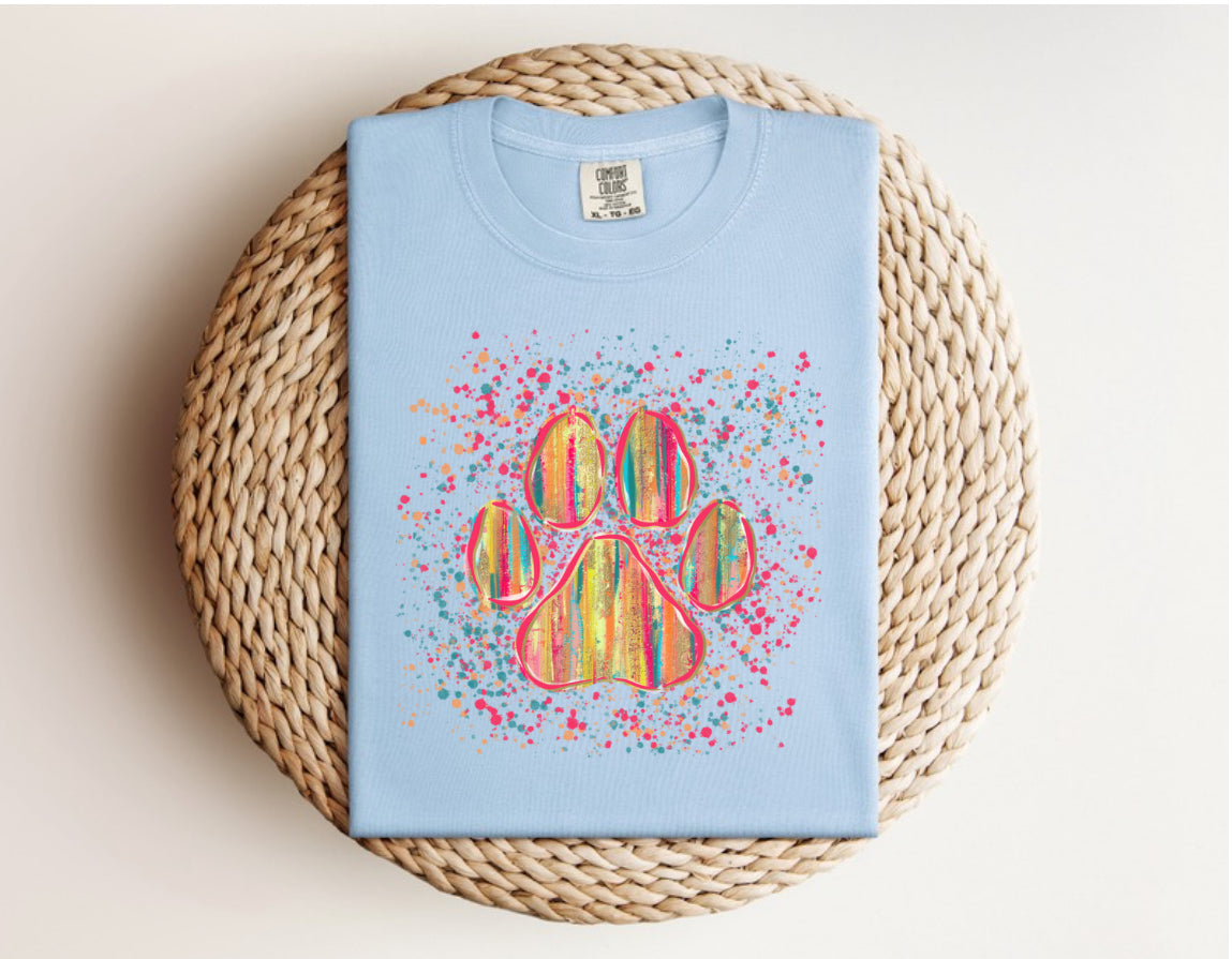 “Watercolor Paw Print” Tee