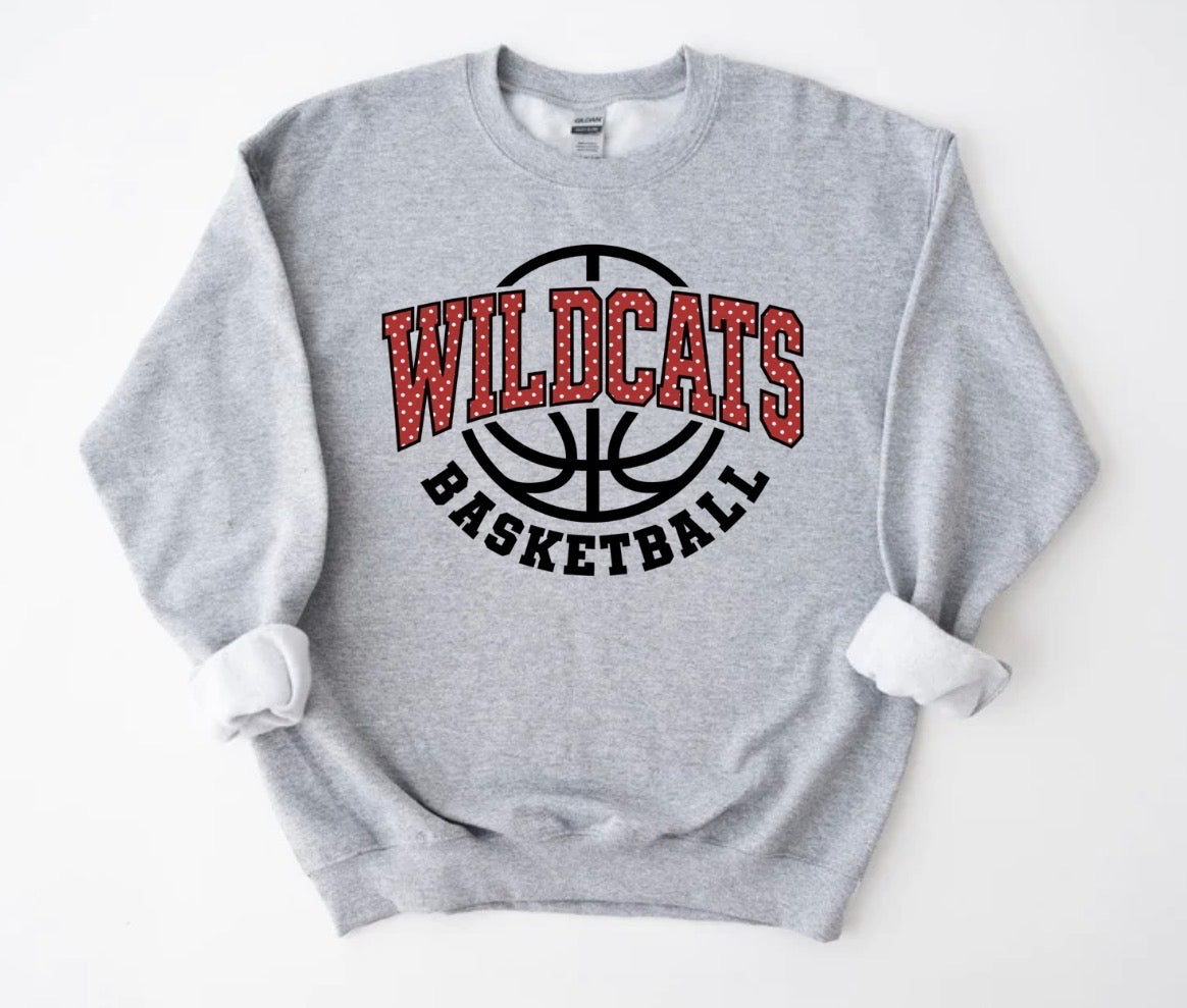 Wildcats Basketball Polka Dot Sweatshirt
