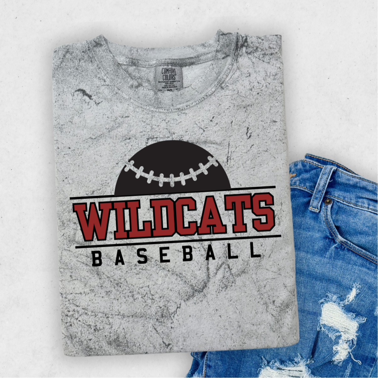 “Wildcats Baseball” Color Blast Tee