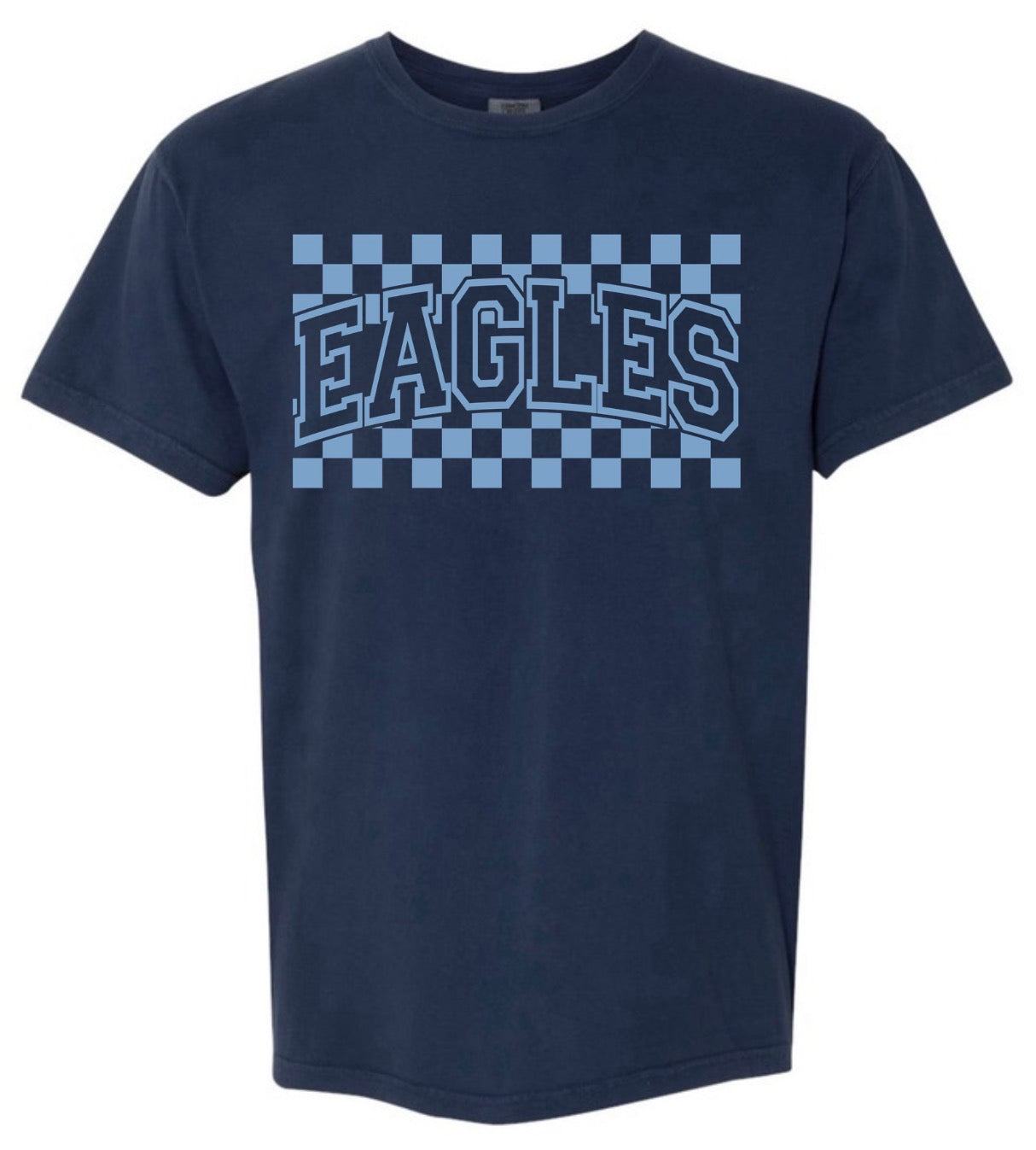 Checkered Eagles Navy Tee