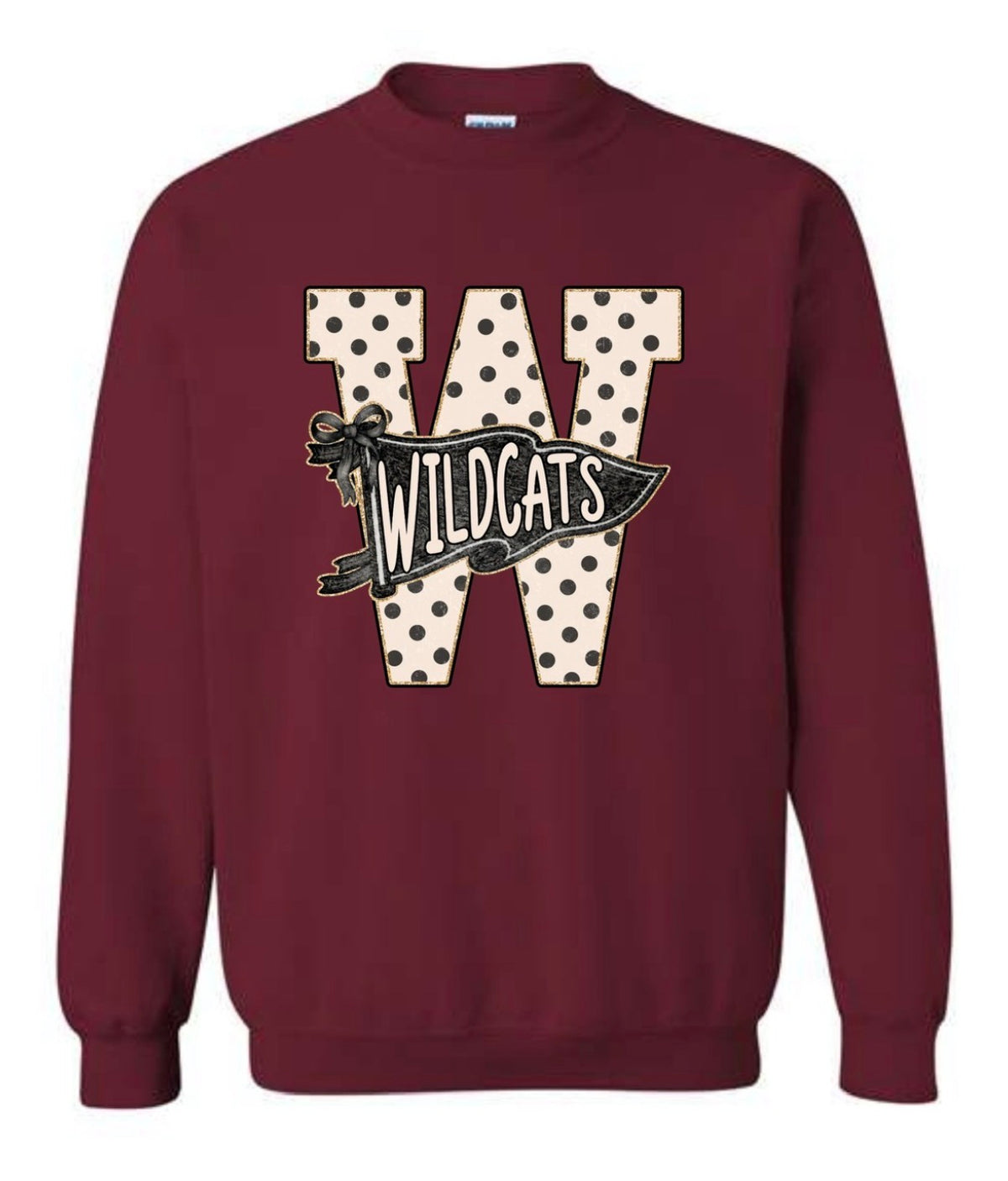 W Wildcats Garnet Sweatshirt