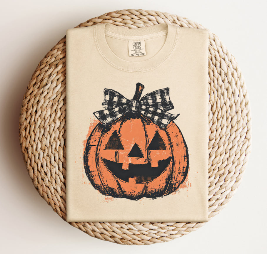 Jack-O-Lantern Bow Tee