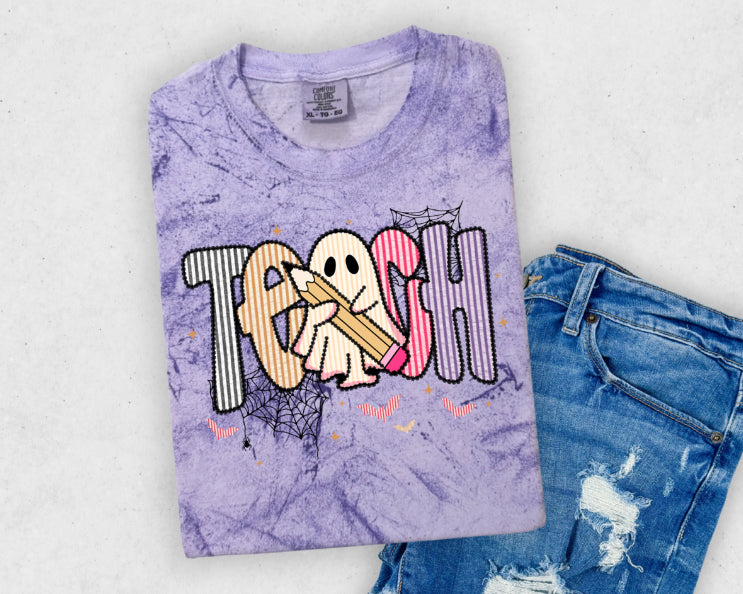 “Teach” Halloween Color Blast Tee