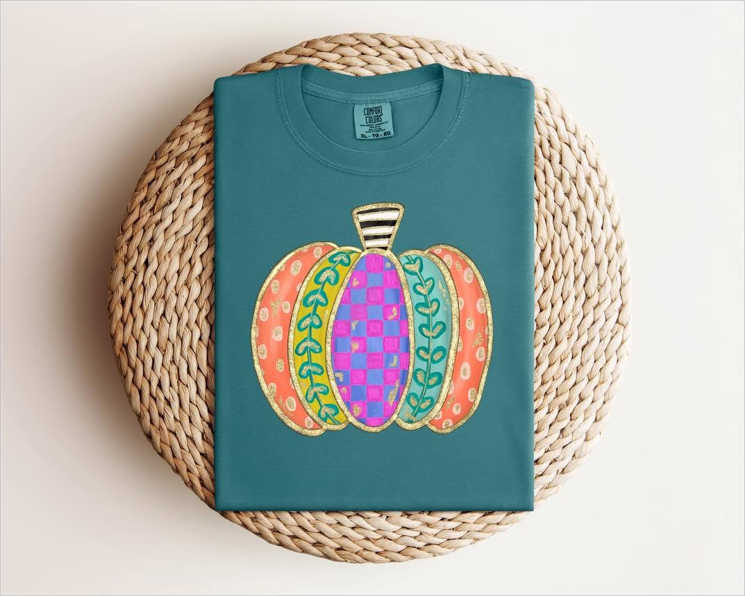 Patterned Pumpkin Tee