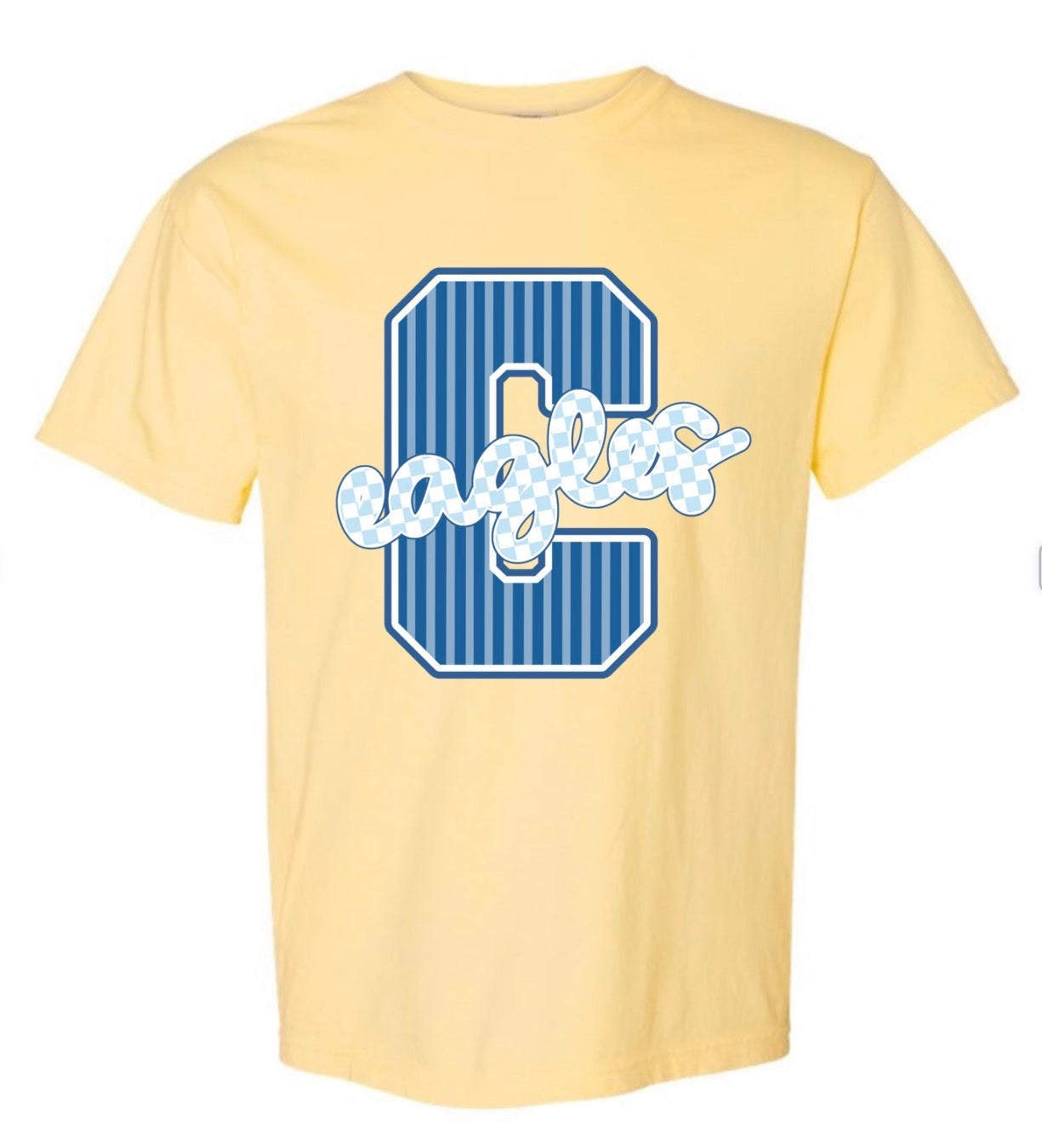 C Eagles striped Varsity Tee