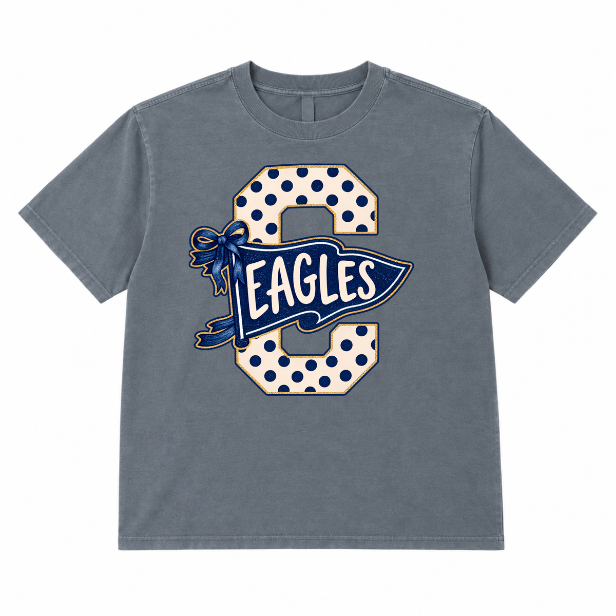 C Eagles Dusty Blue Boxy Tee