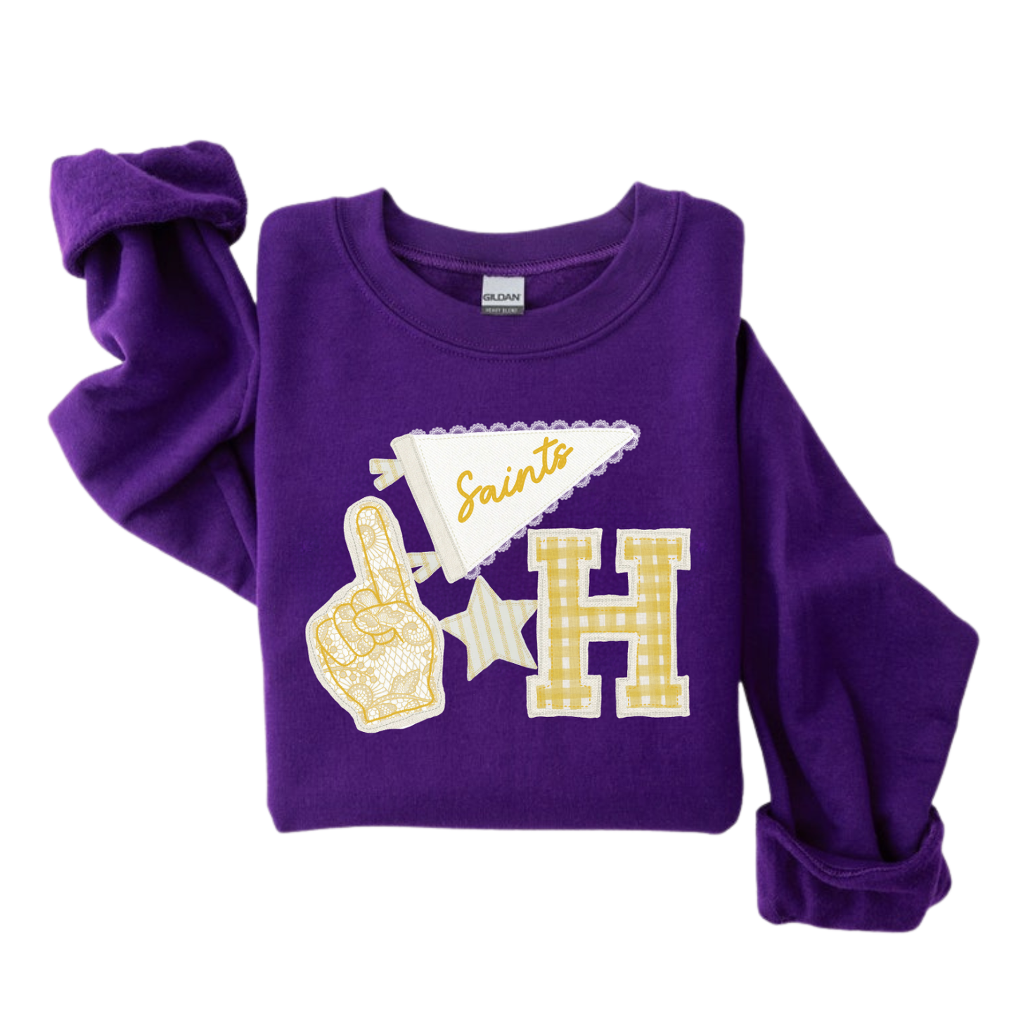 Saints Applique Sweatshirt