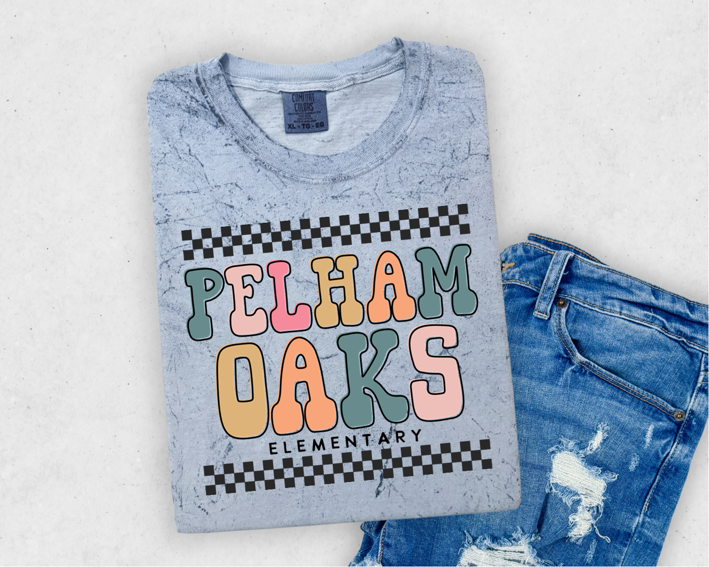 “Pelham Oaks” Checked Tee