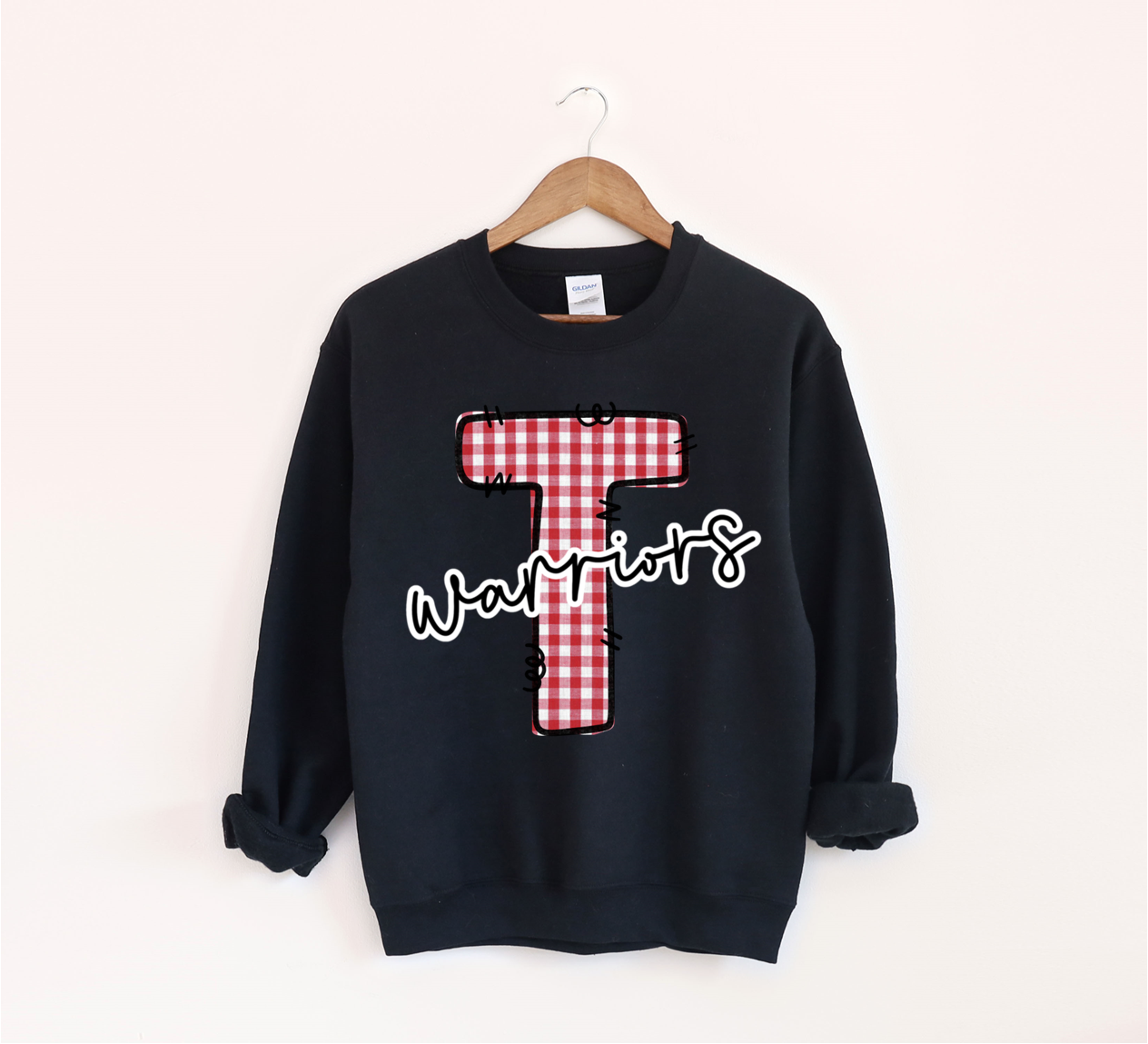 Gingham “Warriors” Sweatshirt