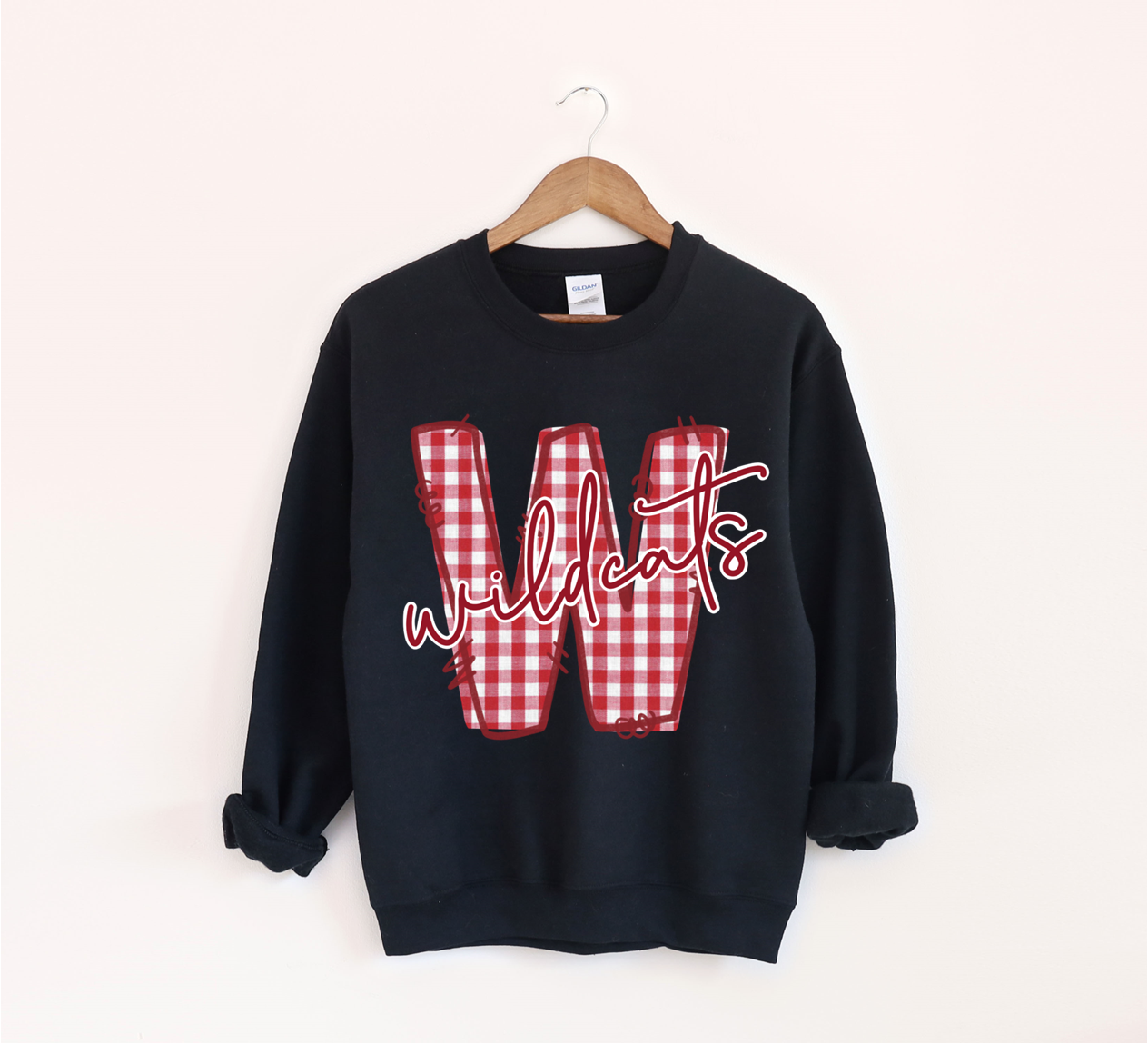 Gingham “Wildcats” Sweatshirt