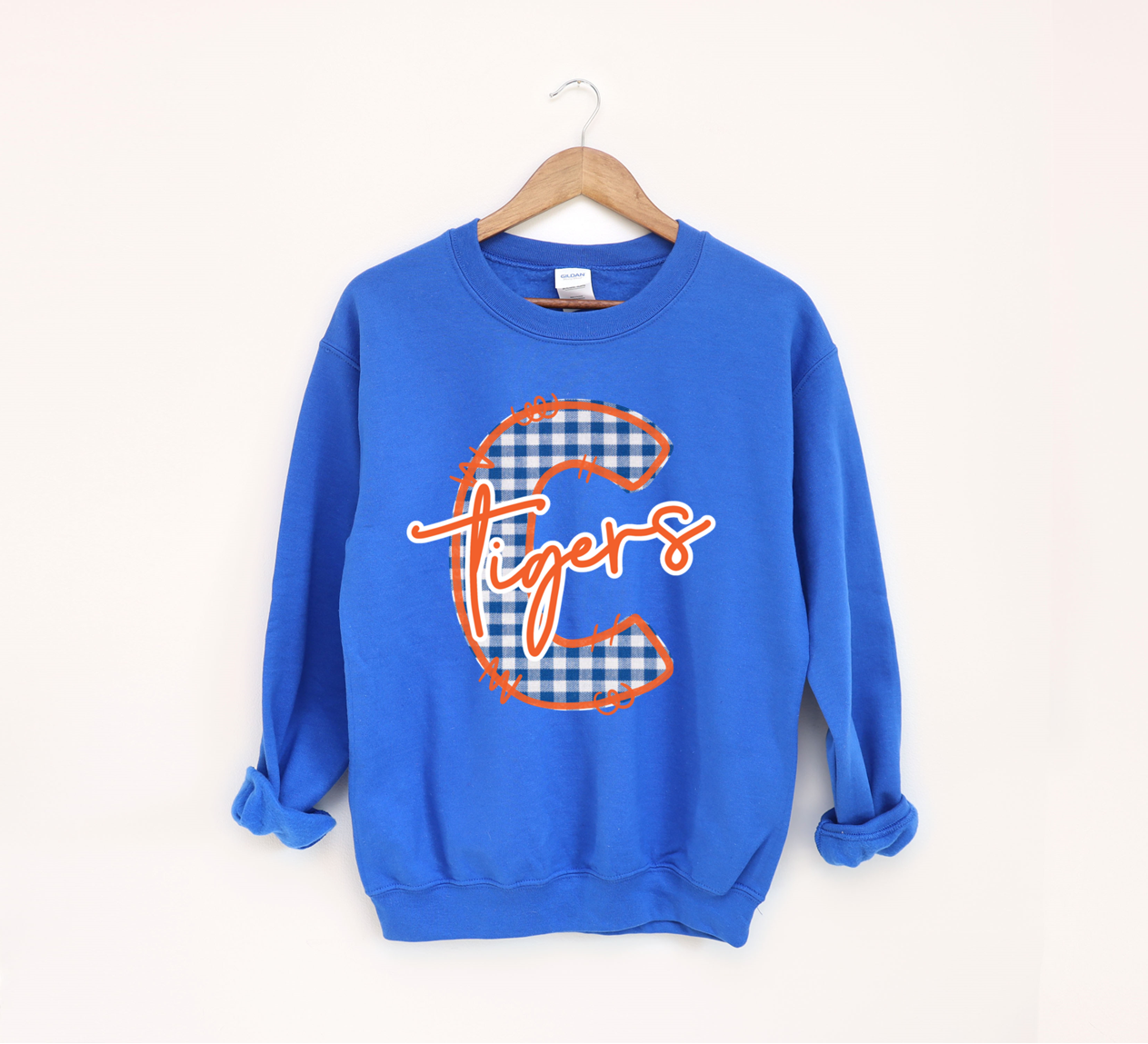 Gingham Clanton “Tigers” Sweatshirt