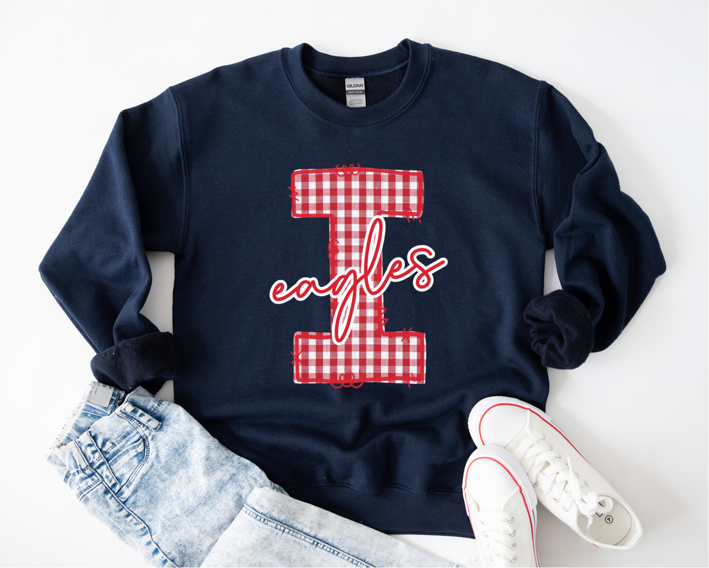Gingham Inverness “Eagles” Sweatshirt