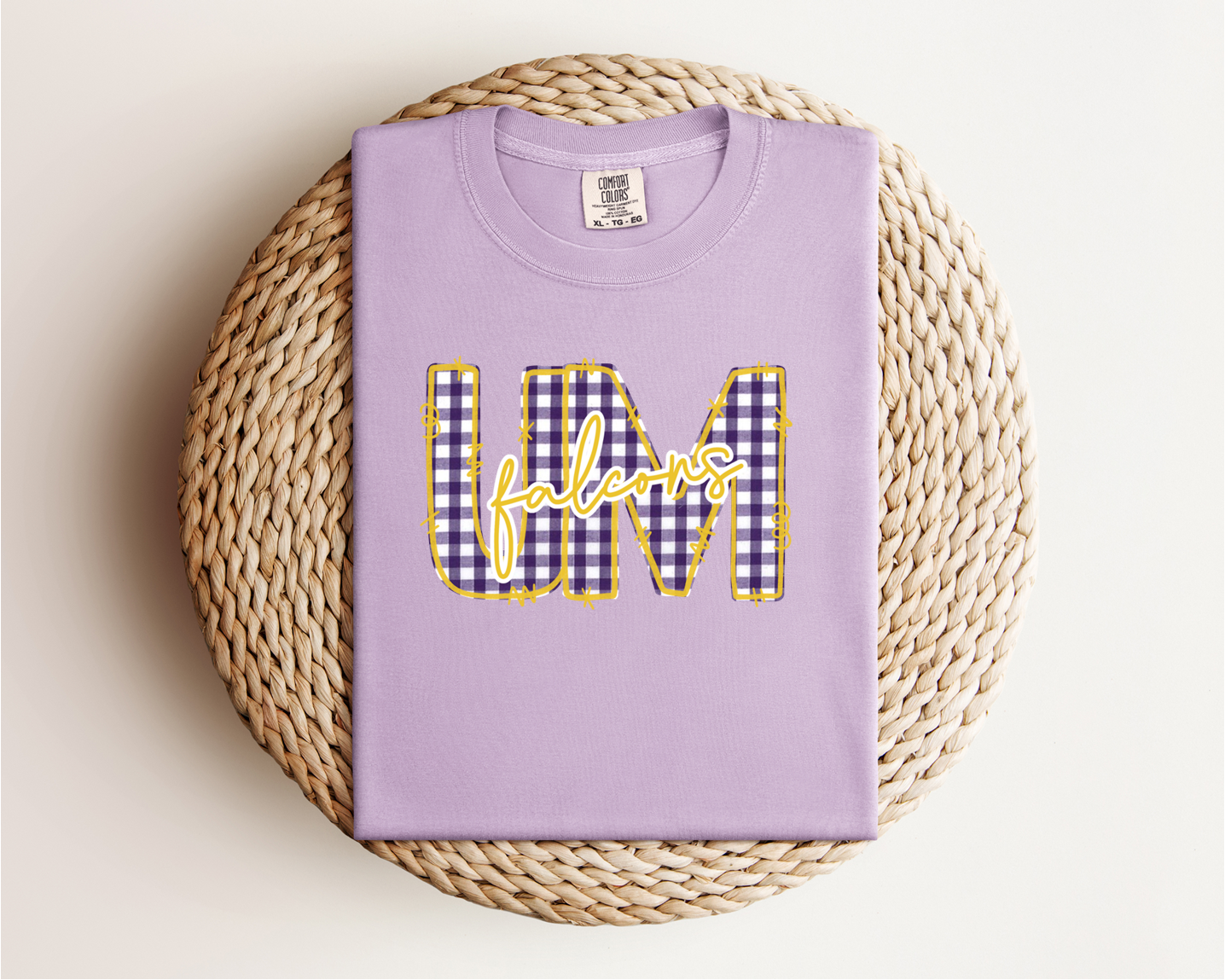 UofM Falcons Gingham Tee