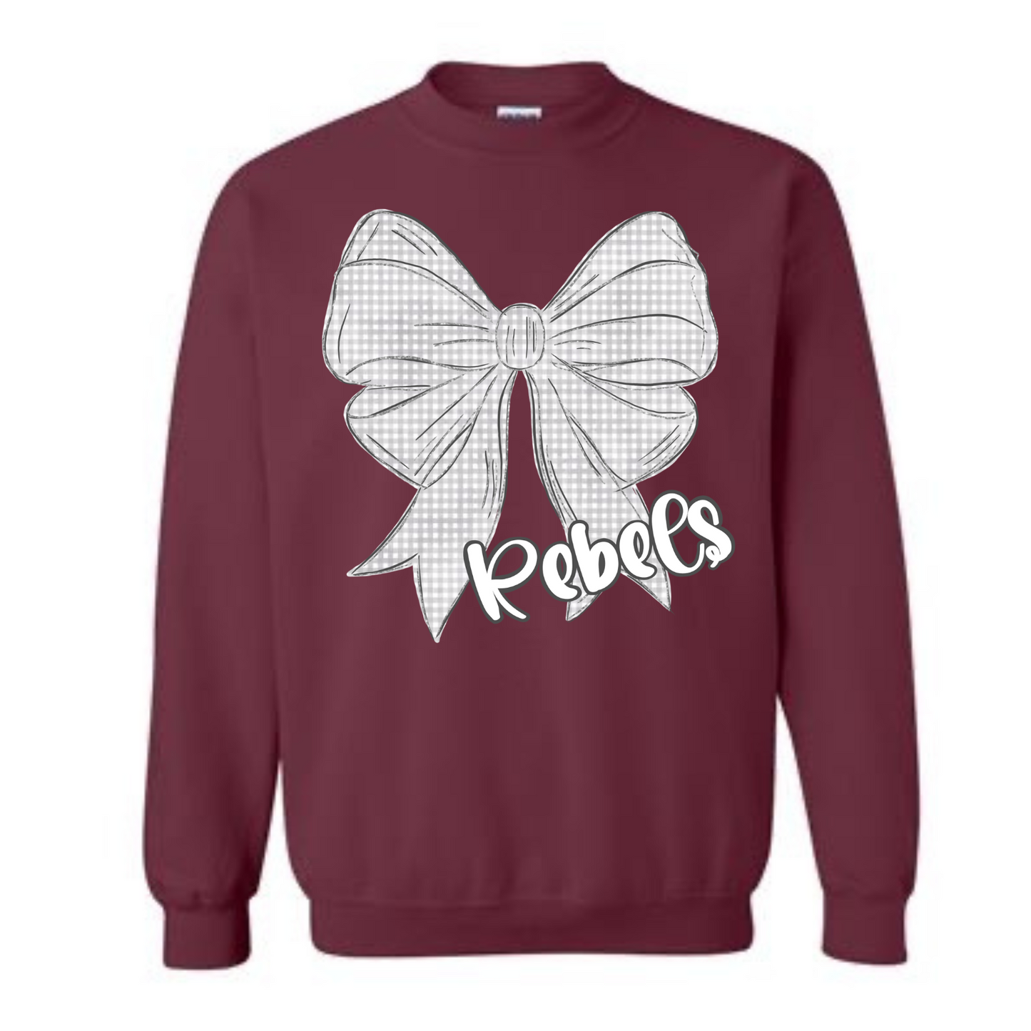 Rebels Gingham Bow Sweatshirt