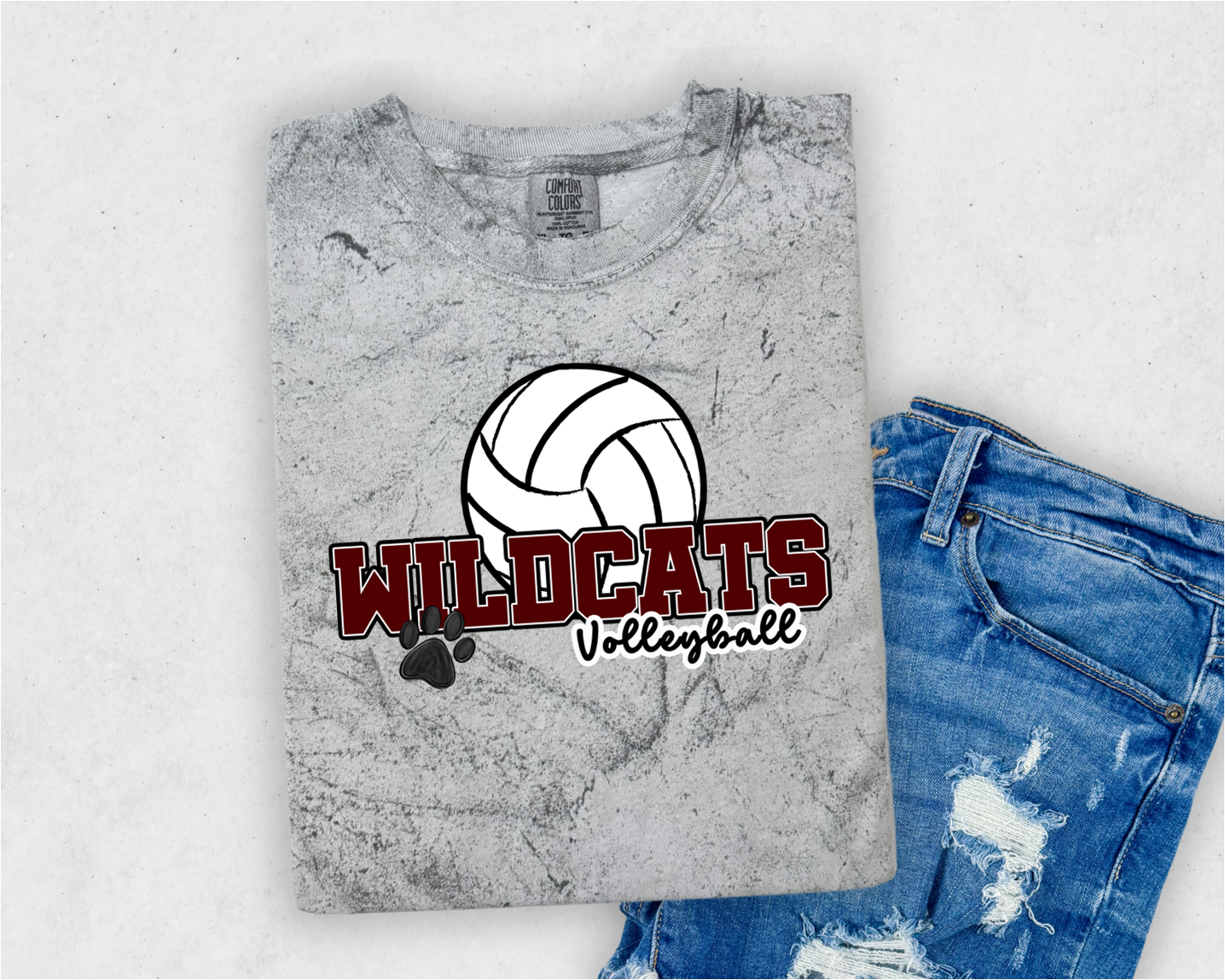 “Wildcats Volleyball” Color Blast Tee