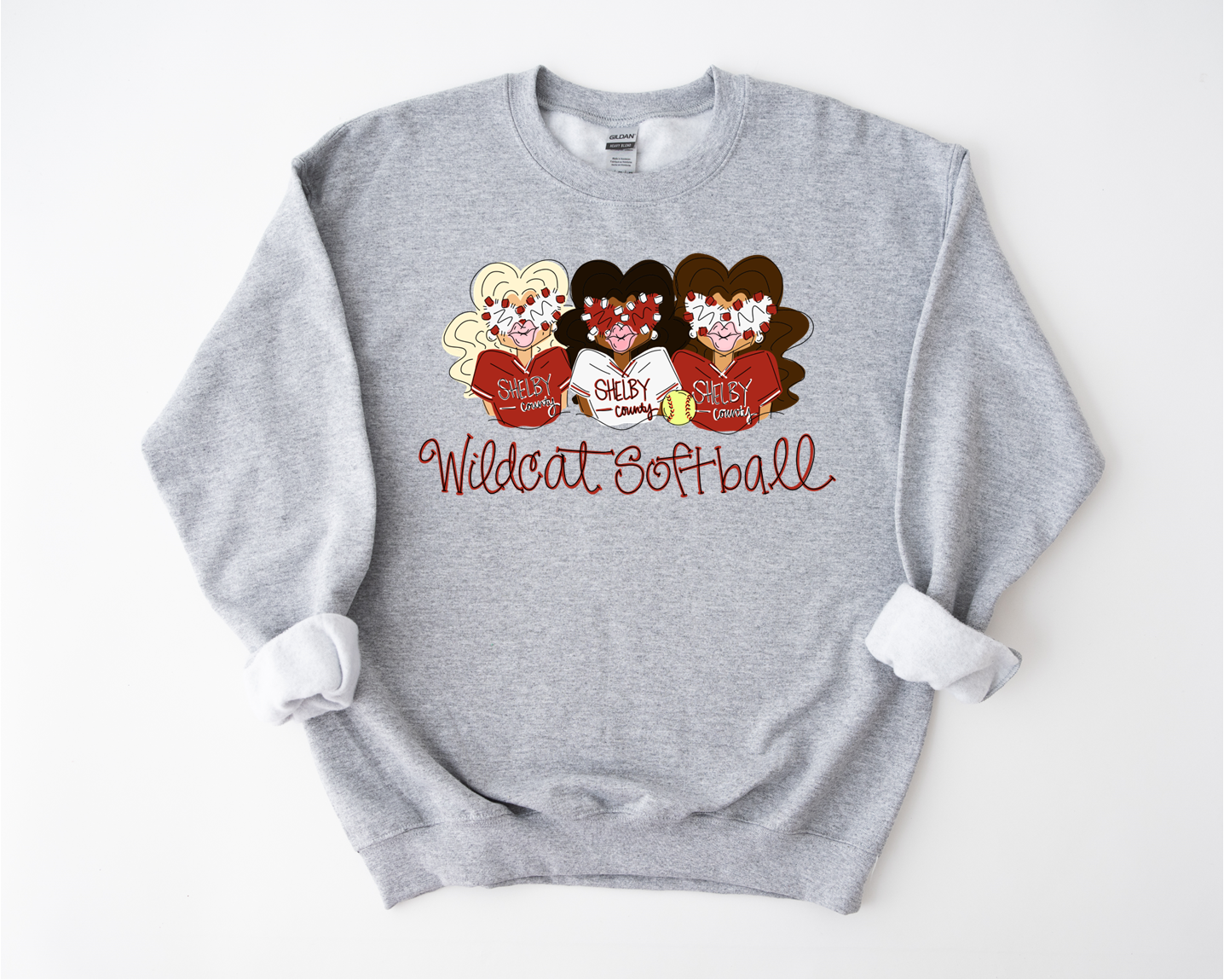 “Wildcats Softball” Gals Sweatshirt