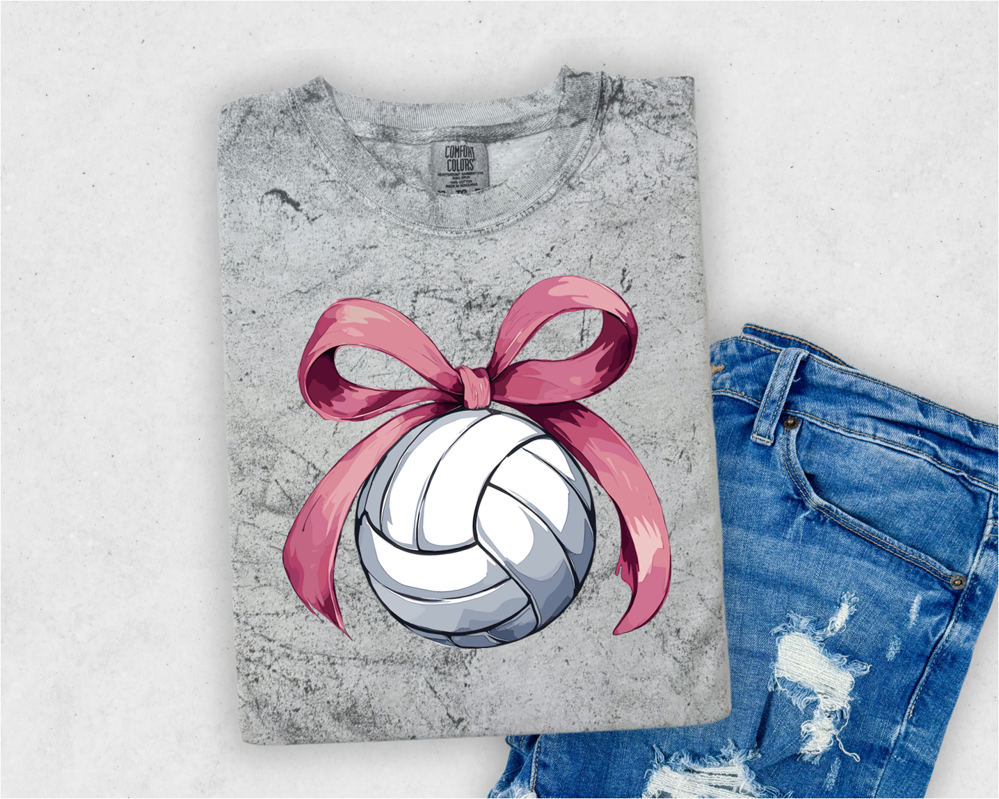 Volleyball Bow Color Blast Tee