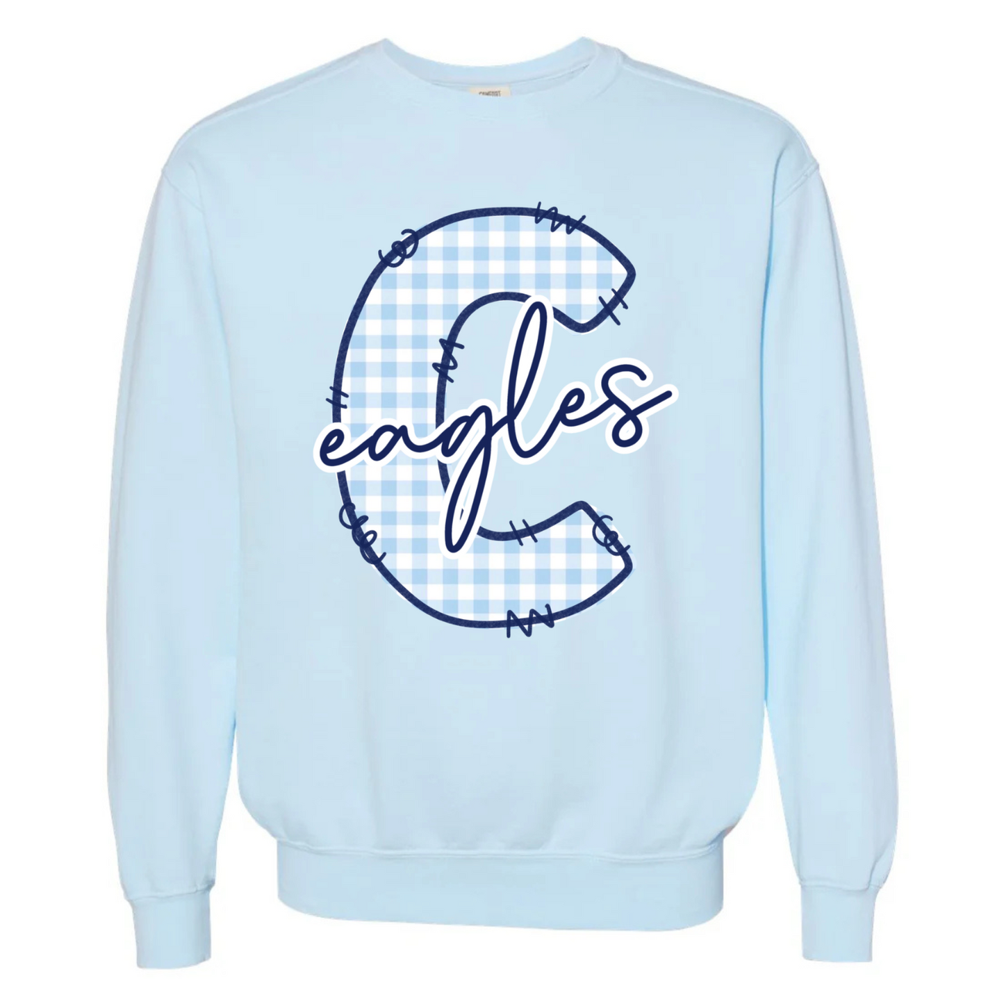 Calera Eagles Gingham Sweatshirt