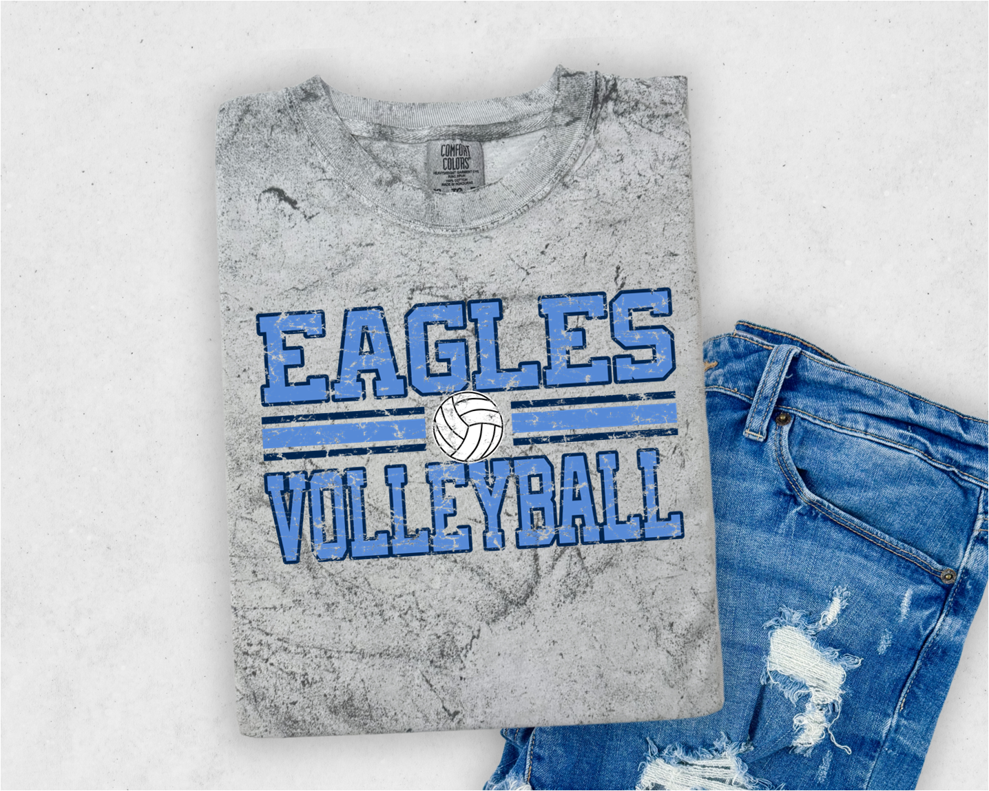 Eagles Volleyball Color Blast Grunge Tee