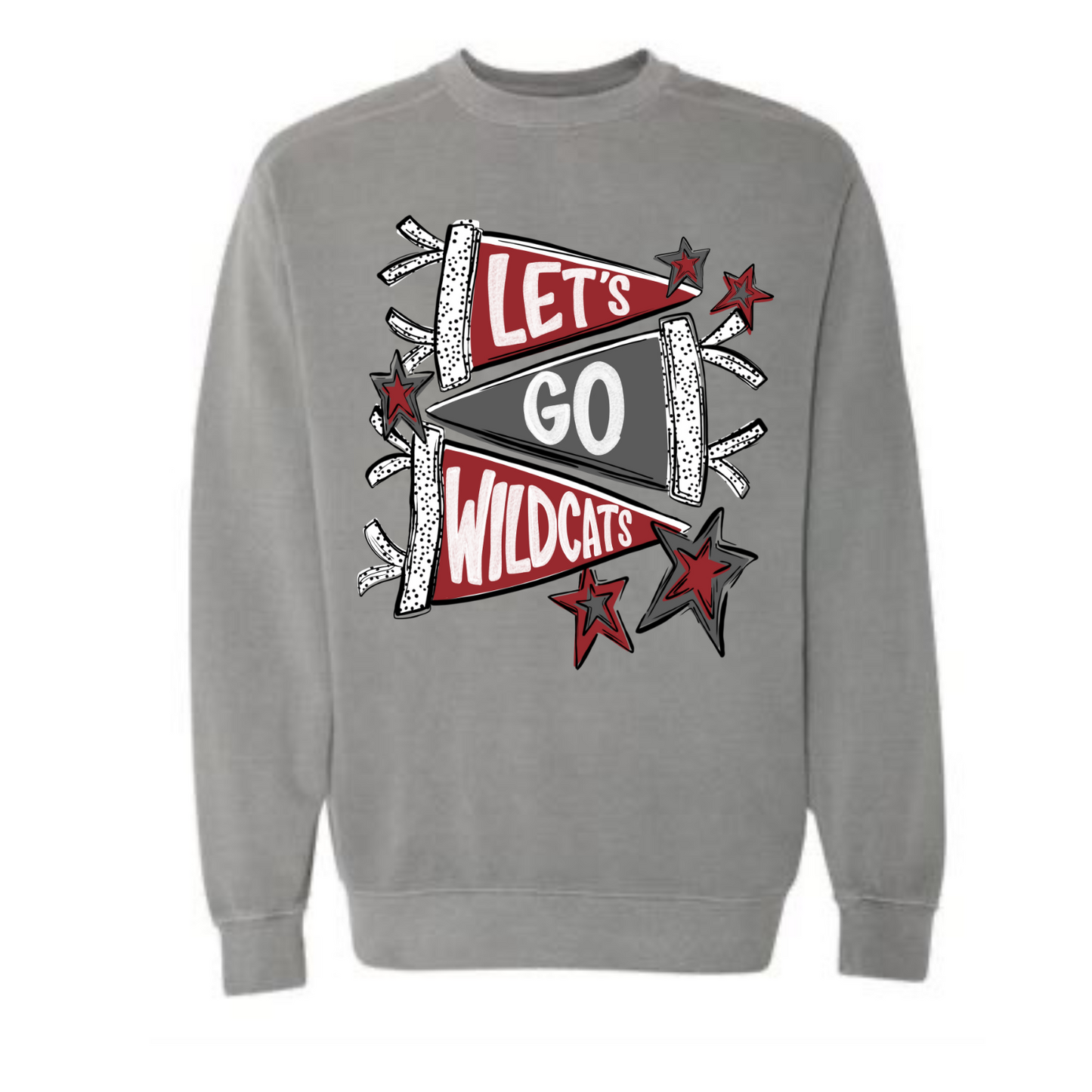 “Let’s Go Wildcats” Pennant Sweatshirt