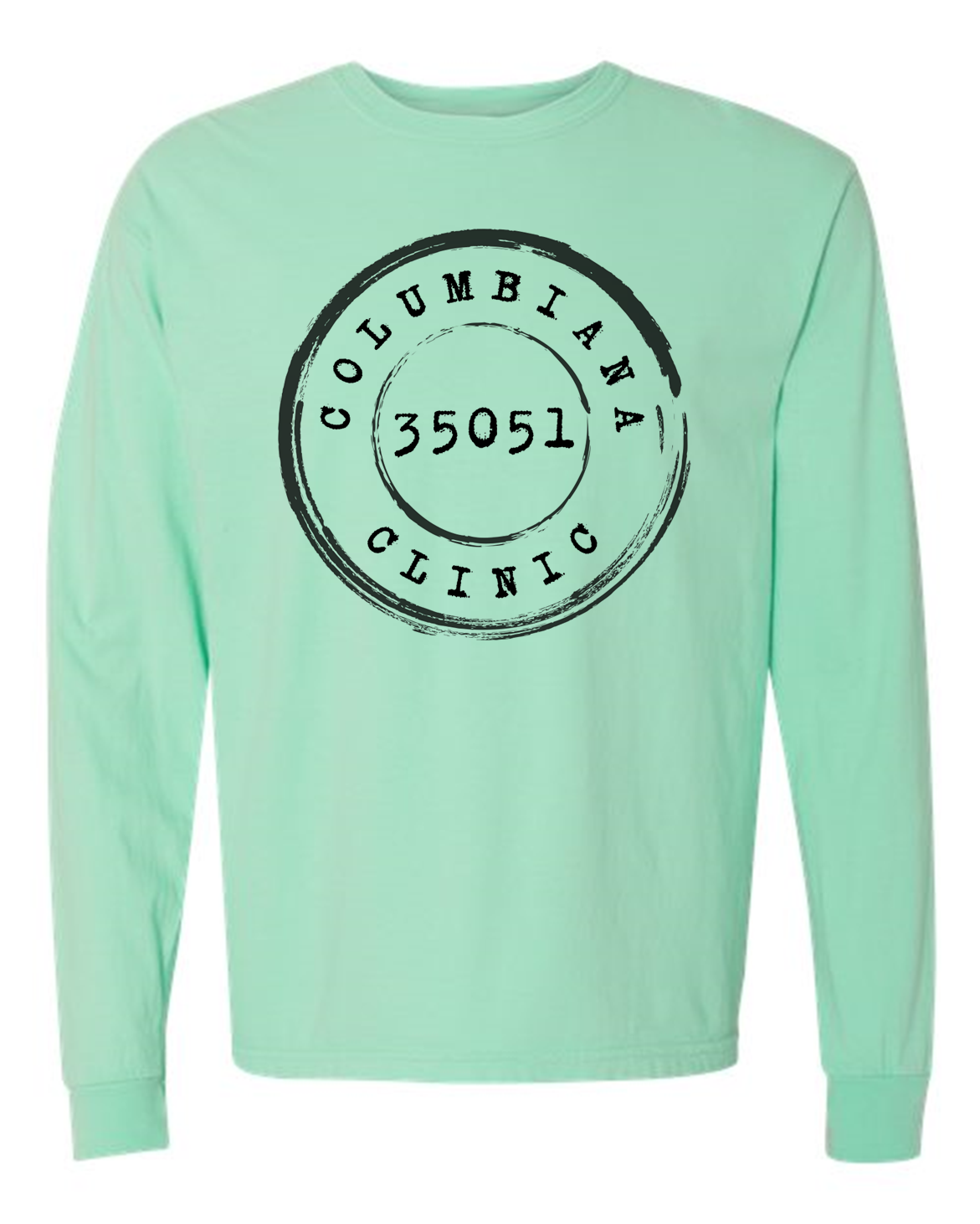 "Columbiana Clinic" Zip Code Long Sleeve Tee