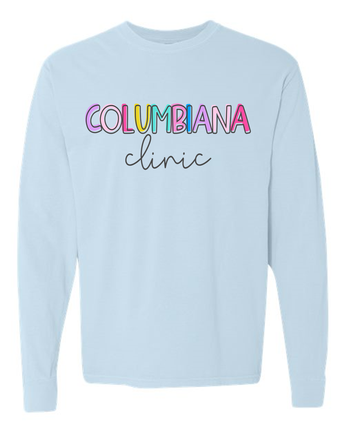"Columbiana Clinic" Colorful Long Sleeve Tee