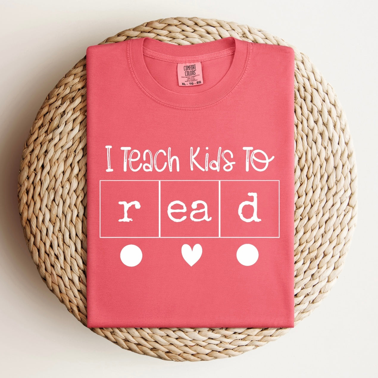 “I teach kids to read” Tee - White Design