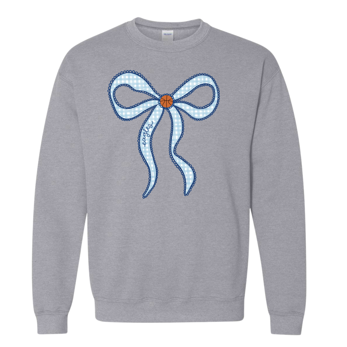 Calera Eagles Basketball Bow Sweatshirt