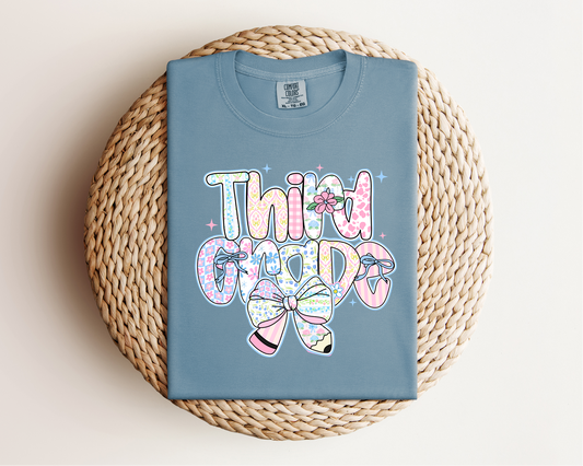 Girly Bow Grade Level Tee