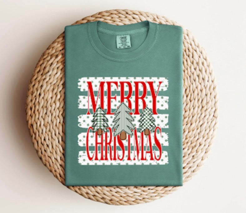 Merry Christmas with Trees Tee