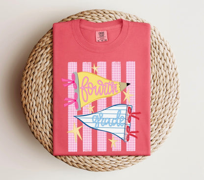 Grade Level/“Learning is fun” Pennants Tee