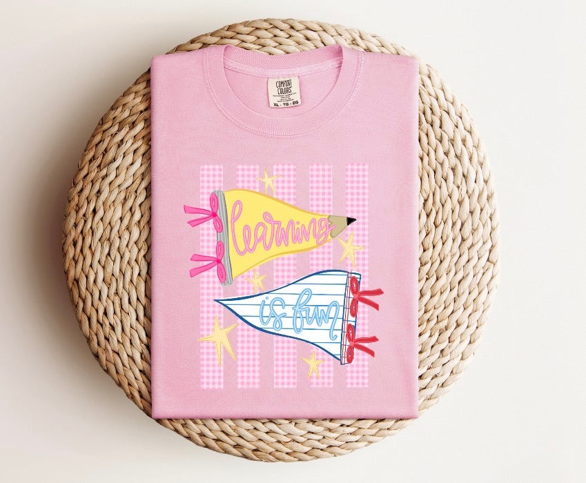 Grade Level/“Learning is fun” Pennants Tee