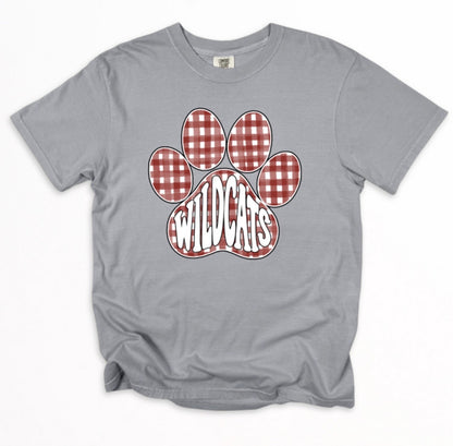 Wildcats Gingham Paw Tee