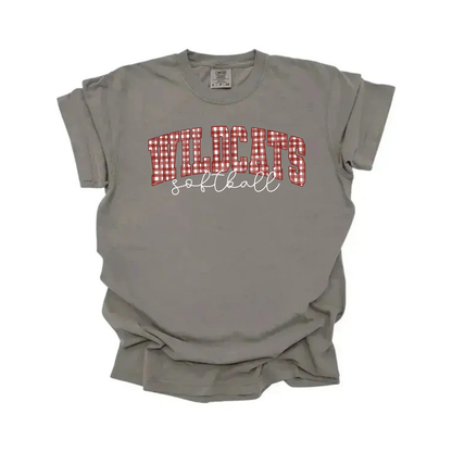 Wildcats Softball Gingham Tee