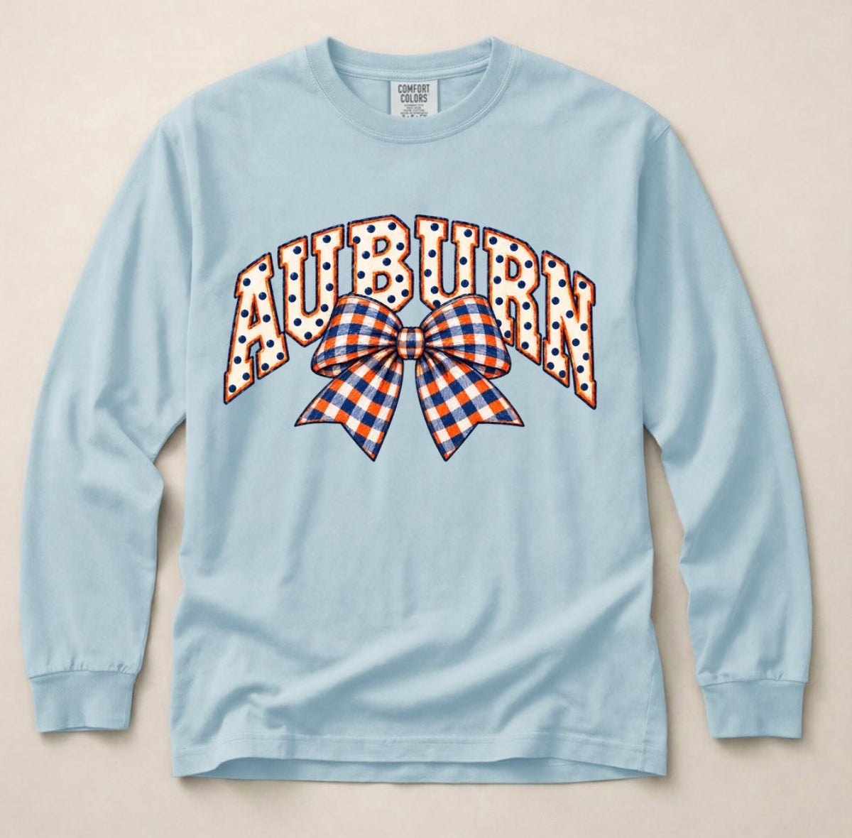 Auburn Polka Dot Long Sleeve Tee
