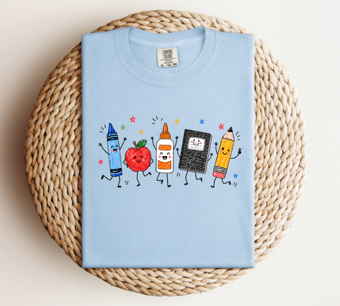 School supplies doodle Tee