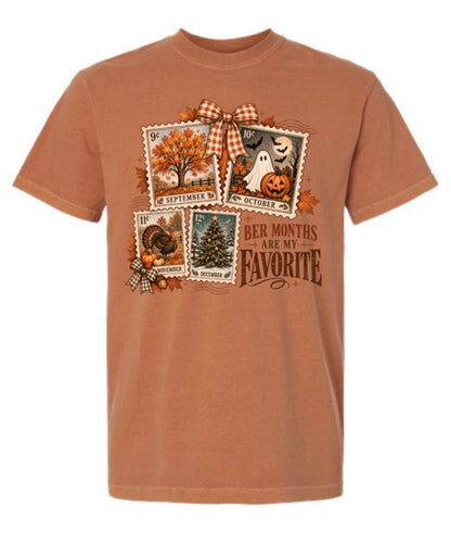 Fall monthly stamps Tee