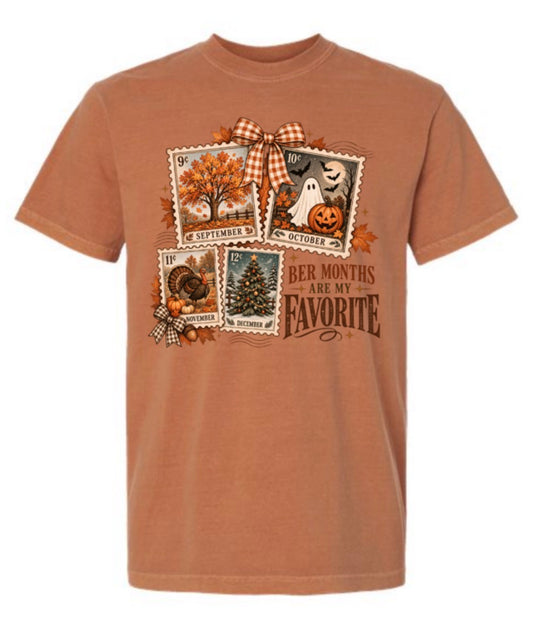 Fall monthly stamps Tee
