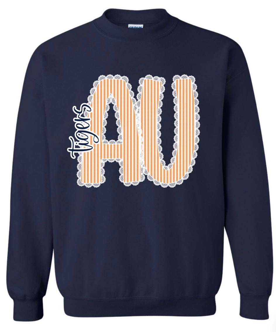 AU Striped Lace Sweatshirt