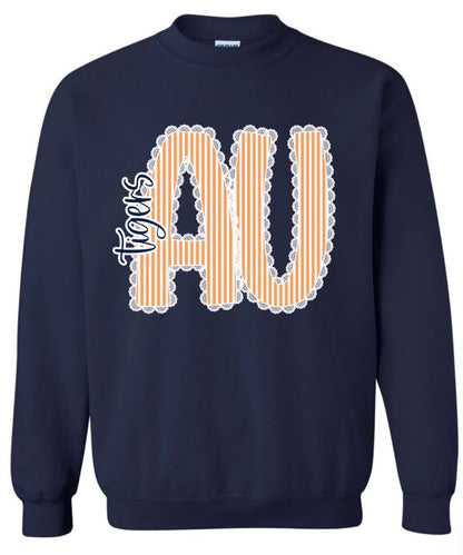 AU Striped Lace Sweatshirt