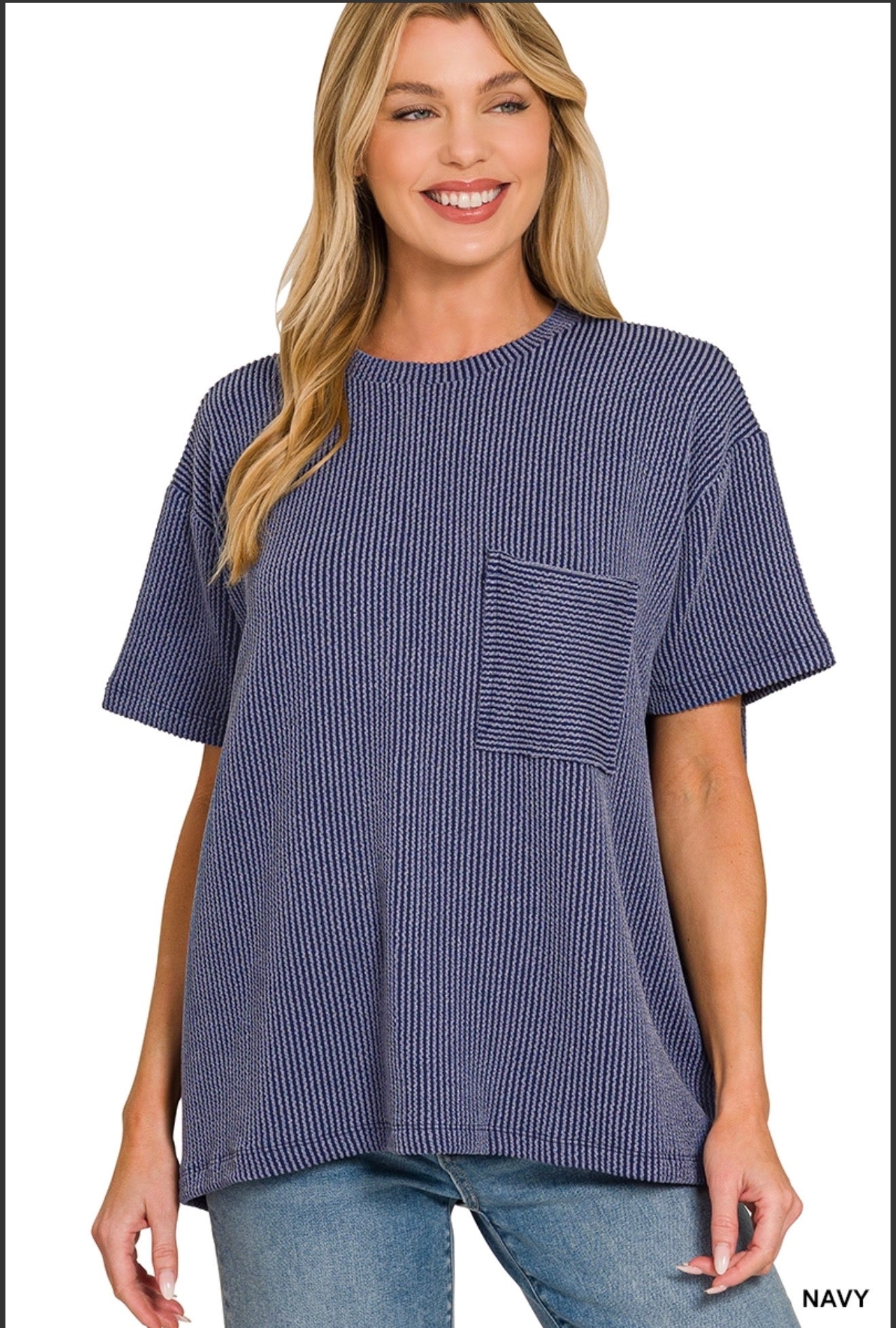The ribbed Pocket boutique Top