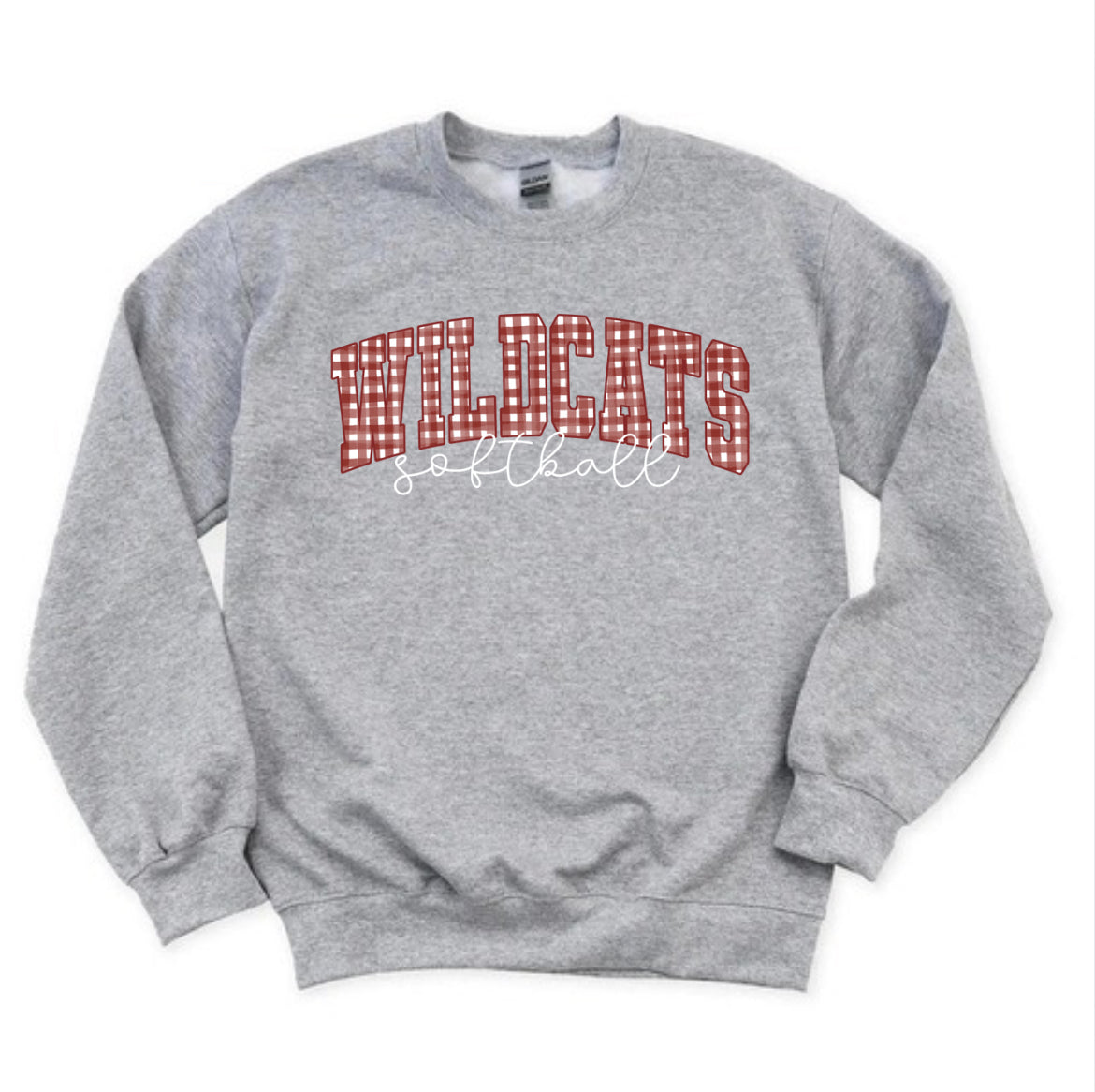Wildcats Softball Gingham Sweatshirt