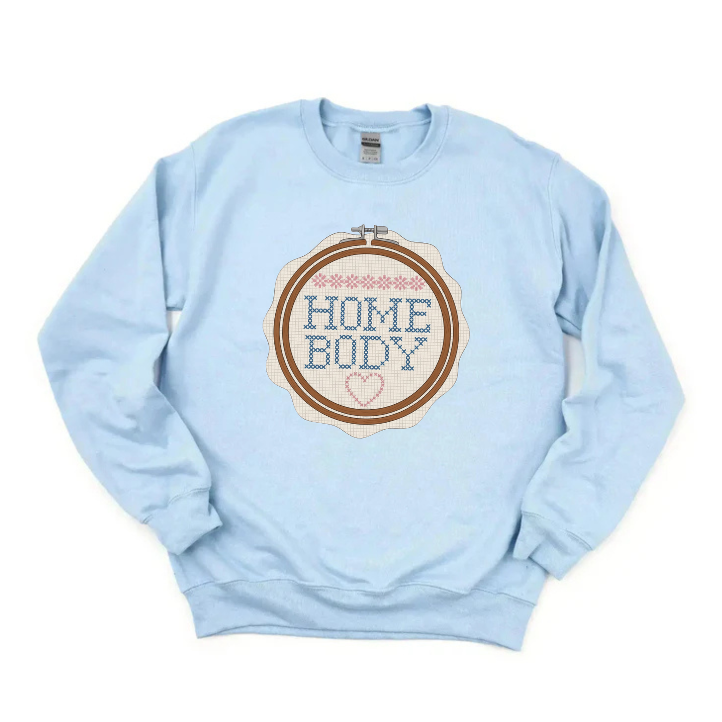 “Homebody” Cross Stitch Sweatshirt