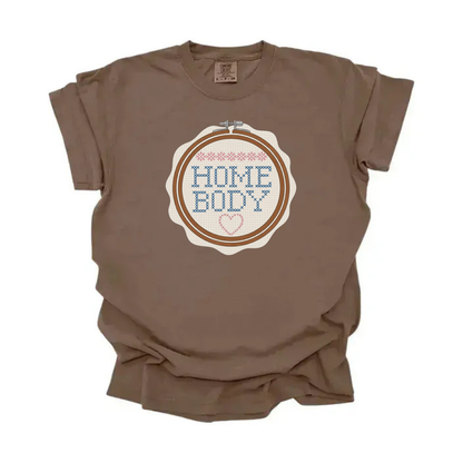 “Homebody” Cross Stitch Tee