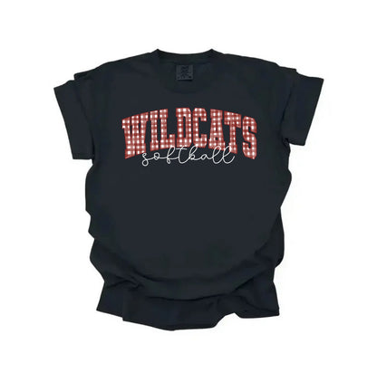 Wildcats Softball Gingham Tee