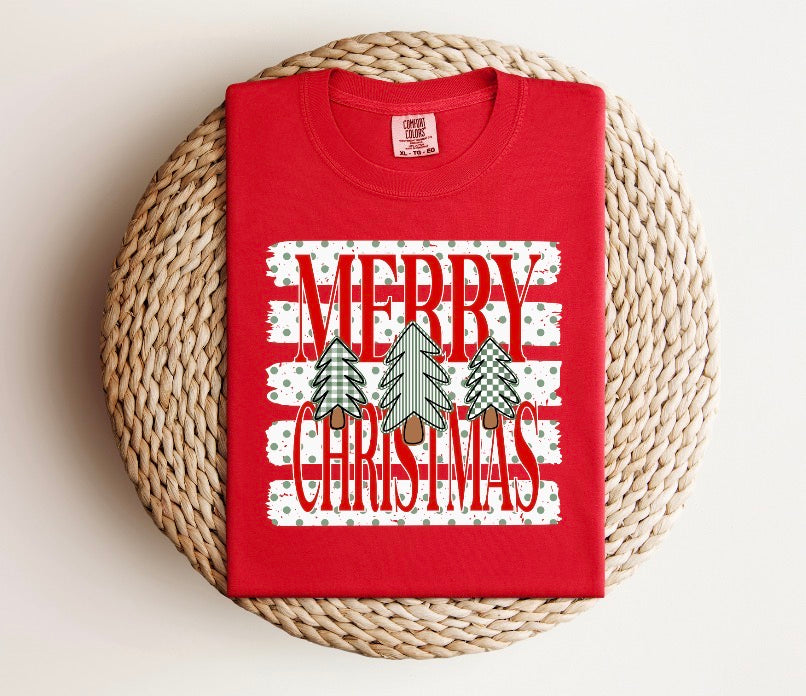 Merry Christmas with Trees Tee