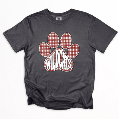 Wildcats Gingham Paw Tee