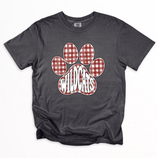 Wildcats Gingham Paw Tee