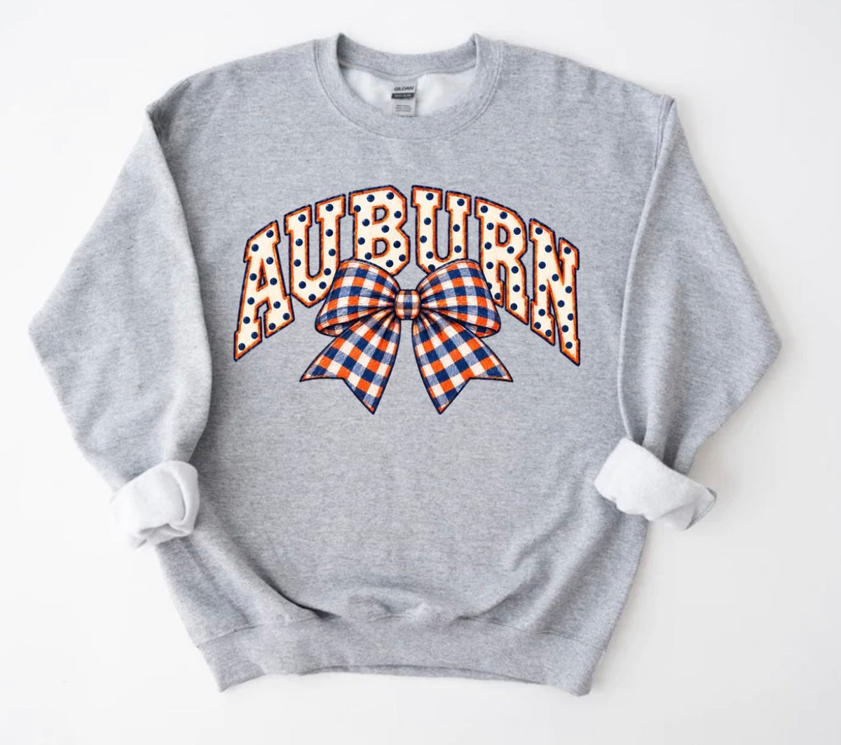 Auburn Polka Dot Gildan Sweatshirt