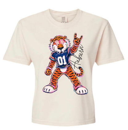 Boxy Aubie Color Tee